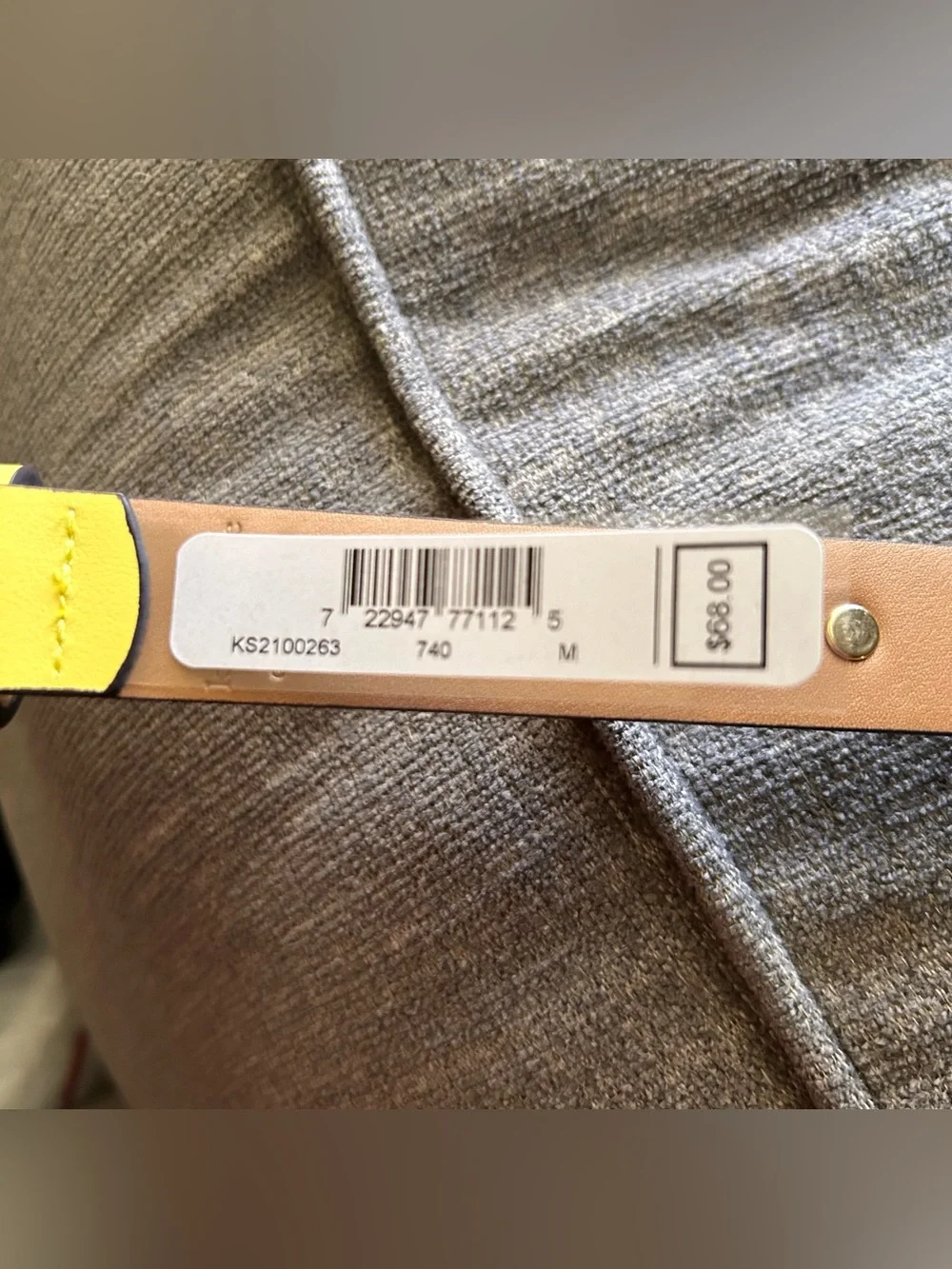 NWT Kate Spade New York Studded Spade Leather Belt Size Medium